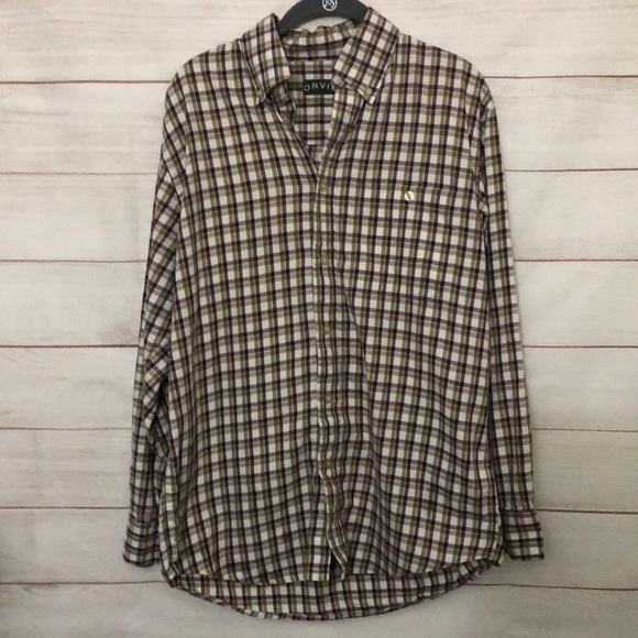 Orvis Plaid Button Down Size M - Picture 1 of 5